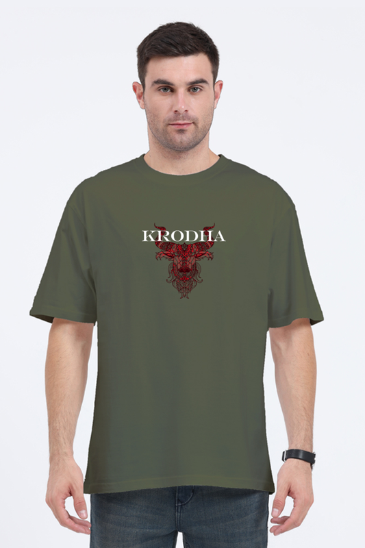 Resolve | Krodha Soul Animal | Oversized T-Shirt Collection | Olive Green