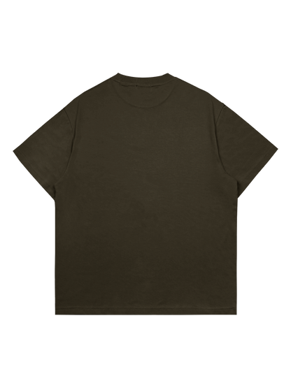 Essential | Krodha Classic Oversized T-shirt | Puffed Print | Olive Green