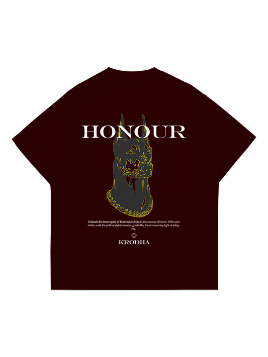 Honour | Oversized T-Shirt | Maroon